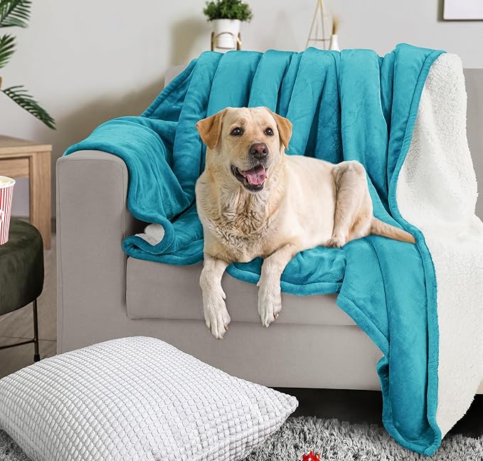 Utopia Bedding Sherpa Blanket California King Size (Turquoise, 102x96 Inches) - Soft Lightweight Plush Fleece Reversible Blanket for Bed, Sofa, Couch, Camping and Travel