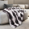 Mon Chateau 60" x 70" Embrace Foldover Faux Fur Throw, Plush Throw with 6cm Foldover for Couch, Sofa, or Bed, Ultra Soft Blanket for Sleeping or Home Decor, Meadow Loom