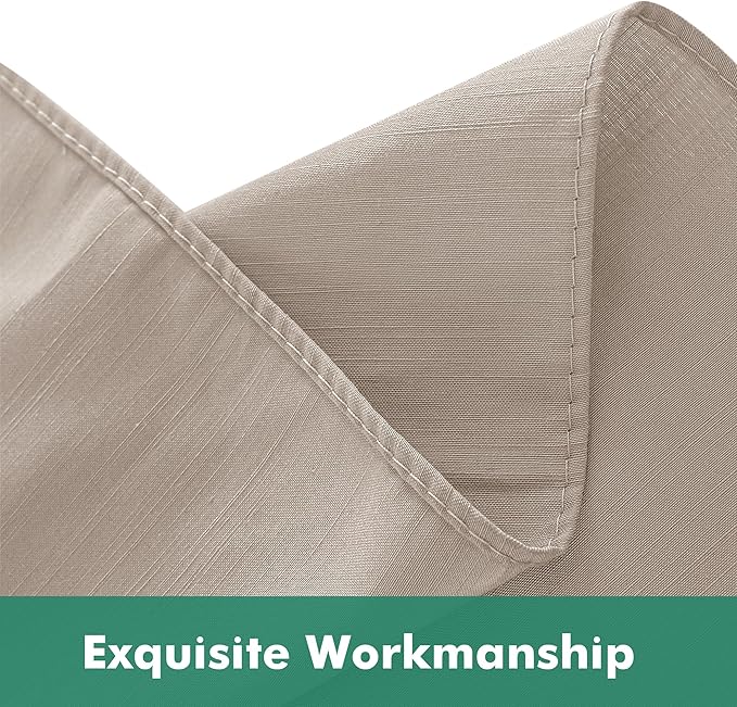Biscaynebay Wrap Around Bed Skirts with Split Corners for Queen Beds 15" Drop, Light Camel Adjustable Elastic Dust Ruffles Easy Fit Wrinkle Resistant Silky Luxurious Fabric Machine Washable