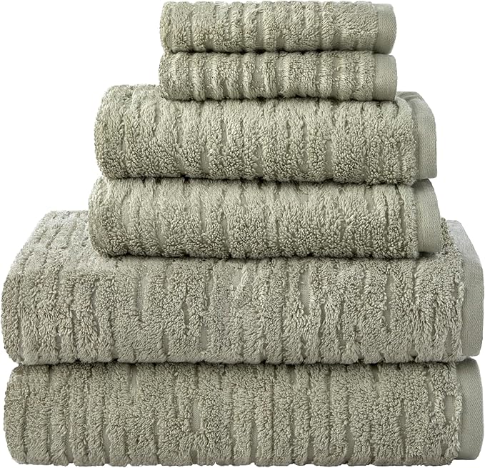 SKL Home CloudSoft Cotton Luxury Bath Towel, Sage