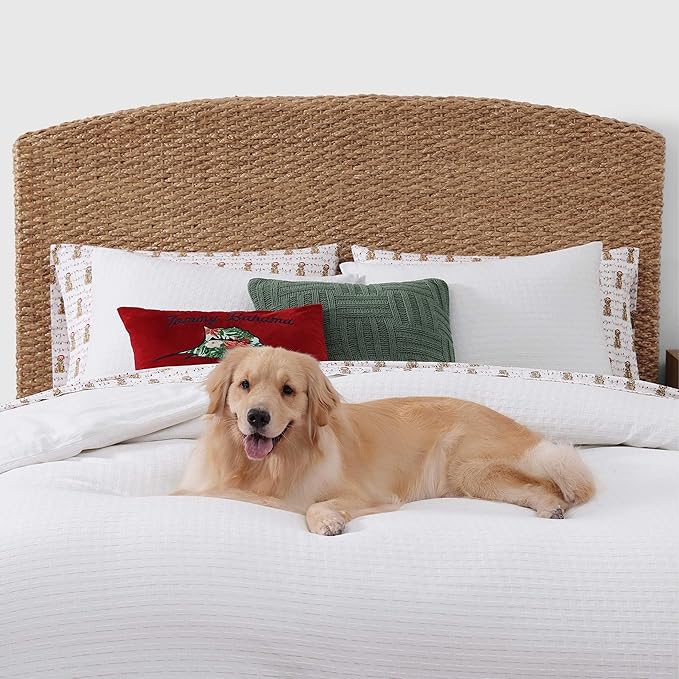 Tommy Bahama - King Size Sheet Set, Crisp & Cool Cotton Percale Bedding with a Smooth Lightweight Feel, 4 Piece Holiday Bed Sheets with Matching Pillowcases (Wrapped Up Red)