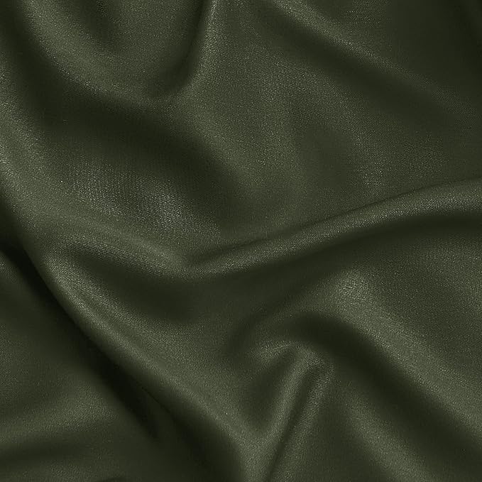 Bedsure California King Sheet Sets, Cooling Sheets, Rayon Derived from Bamboo, Breathable & Soft, Deep Pocket Up to 16 Inches, Hotel Luxury Silky Bedding for Hot Sleepers, Olive Green