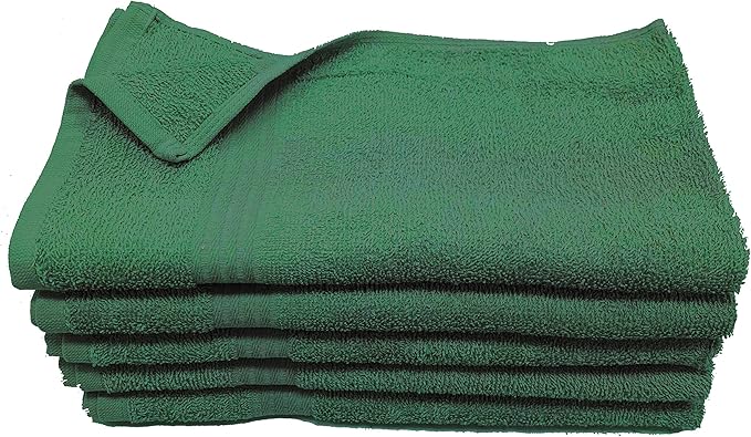 Towel Supercenter 16X27 Salon Hand Towels Colors (12Pack-36Pack- 60Pack-120Pack) 100% Cotton for Hair Salons, Nail Salons, Tanning Salons, Golf Course (Hunter Green, 12)