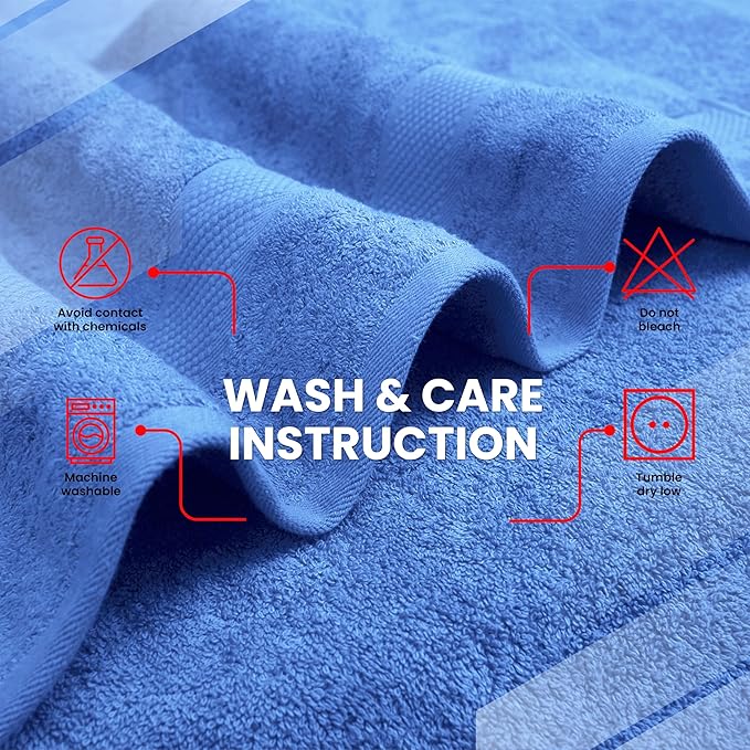 Infinitee Xclusives – Luxury Bath Sheets Towels – 1 Pack 600 GSM (35X70 Inches) – 100% Ring Spun Cotton Large Bath Towels for Bathroom (Eloquent Blue, Bath Sheets - Pack 1)