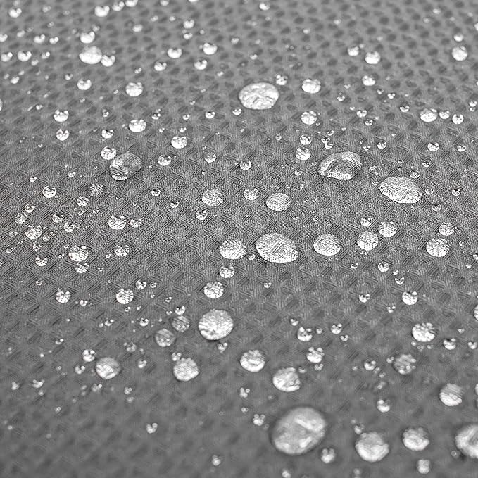 River Dream Stall Heavyweight No Hooks Required Dotted Waffle Weave Shower Curtain with Snap in Liner - 36W x 74H,Hotel Grade,Spa Like Bath Curtain,Graphite Grey