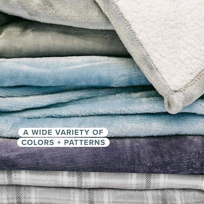 Bare Home Sherpa Fleece Blanket - King Size - Blanket for Bed, Sofa, and Couch - Warm & Lightweight - Fluffy & Soft - Reversible (King, Light Pink)