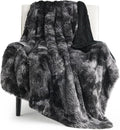 Bedsure GentleSoft Fuzzy Sherpa Faux Fur Twin Blanket Tie Dye Black Cozy Gifts for Boys Girls, Soft Fleece Plush Warm Thick Blanket Twin Size for Bed, Black Room Decor Dorm Essentials Gifts, 60x80