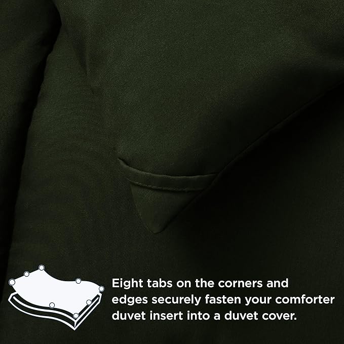 Bedsure Comforter Duvet Insert - Quilted Comforters Twin XL Size, All Season Duvet, GentleSoft Down Alternative Bedding, with 8 Tabs, Gifts for Women/Men, Olive Green, Twin XL 92 x 68 Inches