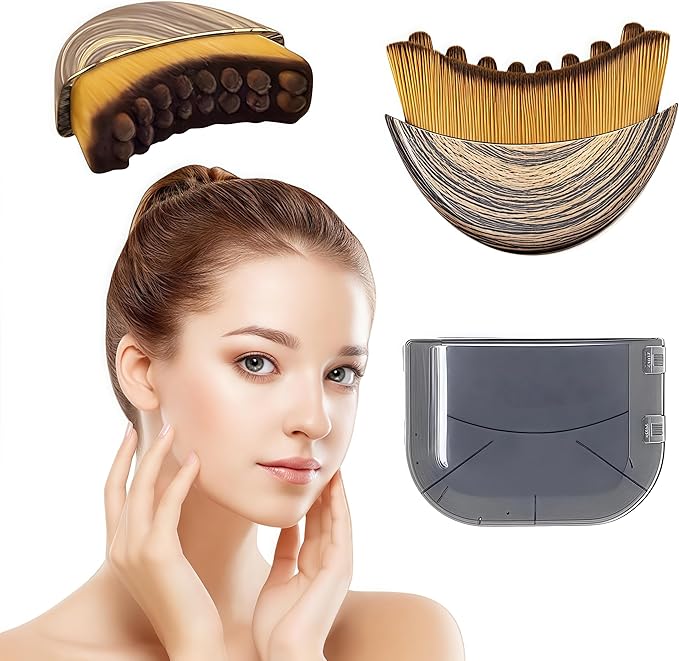 Lymphatic Contour Face Brush Face Lifting Brush Gua Sha Brush for Face Dry Lymphatic Massage Brush Face Depuffer Facial Tool (2PCS)