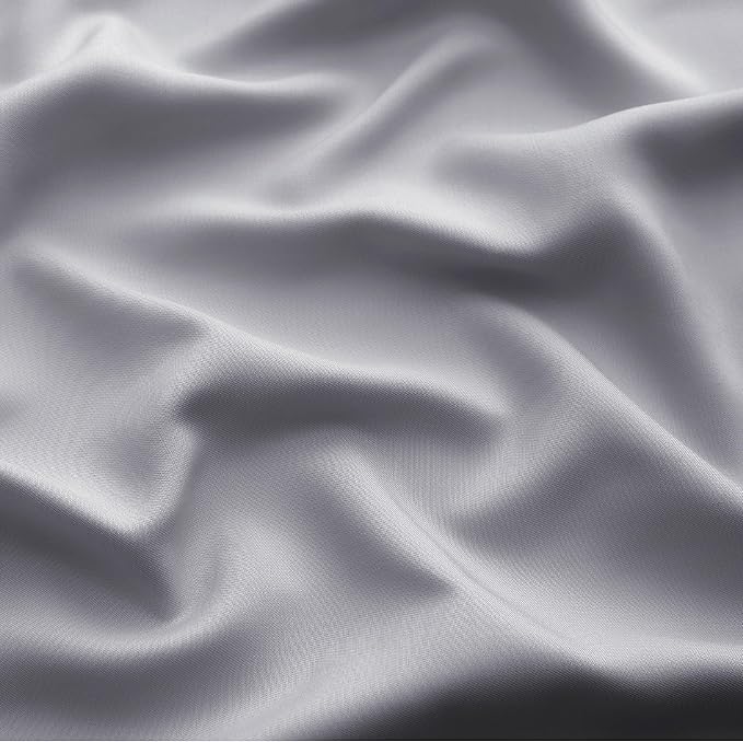Bedsure Queen Sheets, Rayon Derived from Bamboo, Queen Cooling Sheet Set, Deep Pocket Up to 16", Breathable & Soft Bed Sheets, Hotel Luxury Silky Bedding Sheets & Pillowcases, Silver Grey
