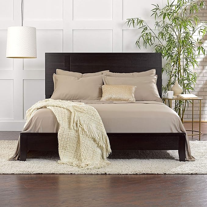 Twin XL Sheets by Pure Bamboo, Genuine 100% Organic Viscose Derived from Bamboo Bed Sheet Set, Luxuriously Soft & Cooling, Double Stitching, Lifetime Quality Promise (Twin XL, Sand)