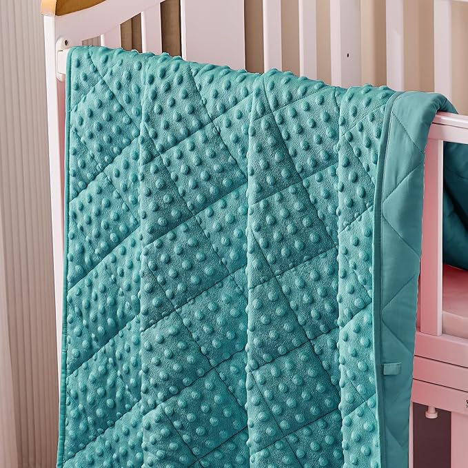 yescool Weighted Blanket 10 Pounds Teal Twin Size Cooling Weighted Throw Blanket, Minky Heavy Blankets Warm Weighted Comforter, Big Washable Thick Blankets Gift for 80-120lbs, 40 * 60in