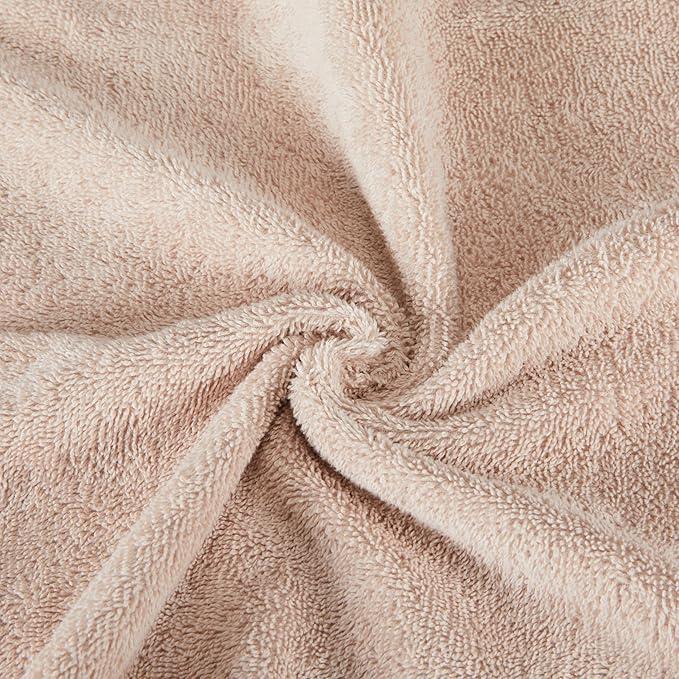 Amazon Basics Fade-Resistant 100% Cotton Bath Towel, 2 Pack, 30"x54", Blush Pink