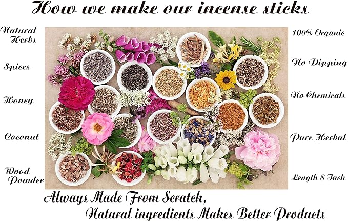 Raajsee Nag Champa Incense Sticks 100 Gm Pack-100% Pure Organic Natural Hand Rolled Free from Chemicals-for Church,Aroma Therapy,Relaxation,Meditation & Sensual Therapy