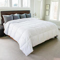 Gray Eagle Oversized King Comforter 108" x 90" – Extra Large Synthetic Down Duvet Insert – Ultra Soft Microfiber, All-Season, Lightweight & Fluffy – Hotel-Quality, Machine Washable, White