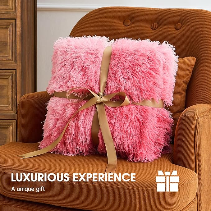 Heated Electric Blanket Queen,Warm Winter Birthday Gifts for Women Her Grandma–Faux Fur with Soft Sherpa,10 Heat Settings,5 Time Settings with Fast Heating, 84x90, Baby Pink