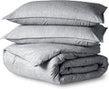 Bare Home Bedding Duvet Cover King Size - Premium 1800 Super Soft Collection - Lightweight, Cooling - Soft Breathable Bedding Duvet Cover (King, Heathered Charcoal)