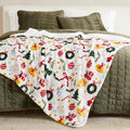 Fleece/Sherpa Christmas Throw - Super Soft Holiday Printed Blanket for Couch, Chair, or Bed - Cozy, Luxurious Plush - 50" x 60", Holiday Cats