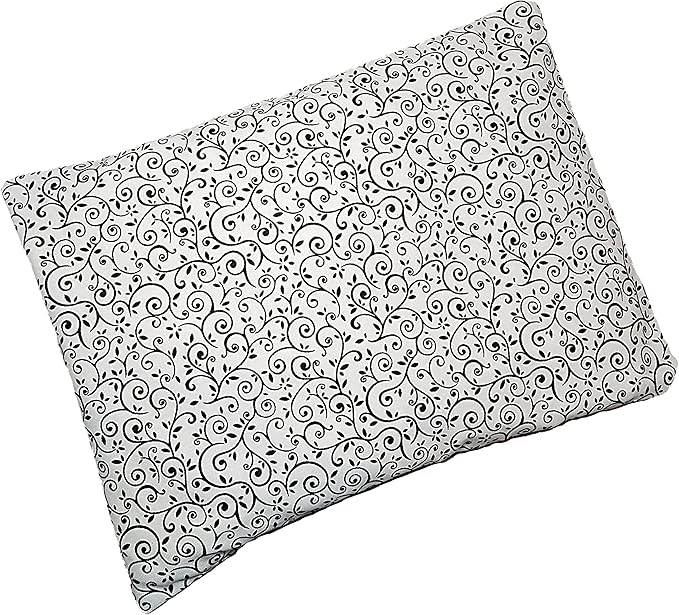 Microwavable Corn Filled Heating Pad and Cold Pack/Washable 100% Cotton Cover (Vines - Black and White, 7.5in W x 11in L)