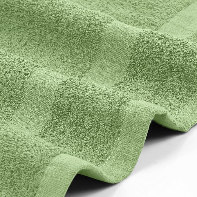 Utopia Towels, Salon Towel, Pack of 24, Not Bleach Proof, 16 by 27 Inches, Highly Absorbent Cotton Towels for Hand, Gym, Beauty, Spa, and Home Hair Care, Sage Green