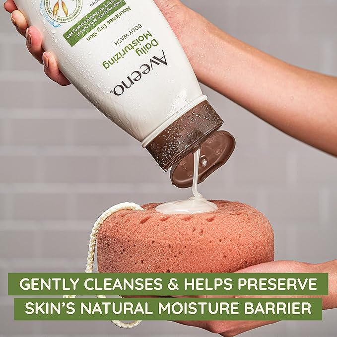 Aveeno Daily Travel Essentials Gift Set with Daily Moisturizing Lotion, Daily Moisturizing Body Wash, Calm + Restore Makeup Removing Wipes, & Calm + Restore Oat Gel Moisturizer, 4 items