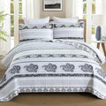 Quilt King Size,Cotton Bedding Set, Purple King Size Comforter, Luxury Striped Bed Set, Reversible Bedspread All Seasons,Lightweight Soft 3 Piece