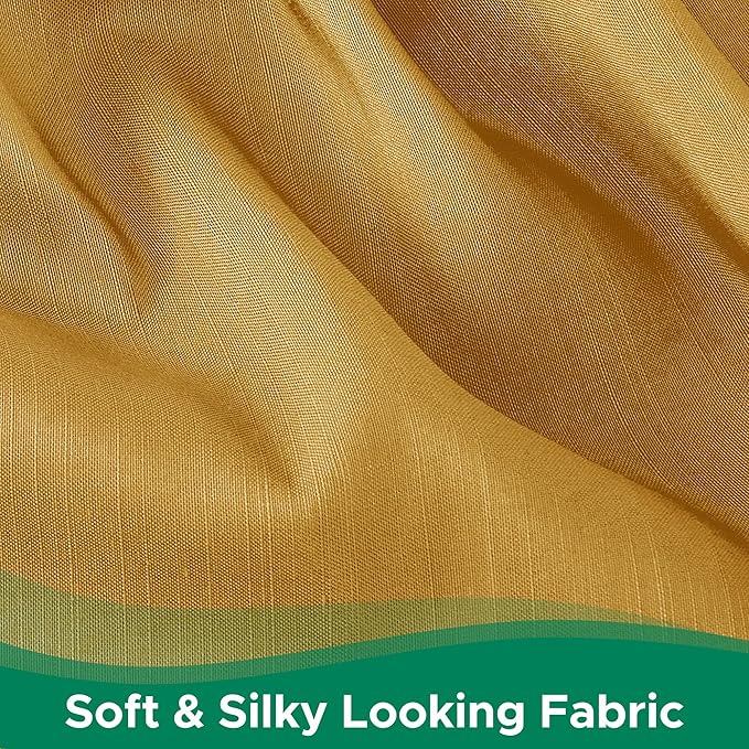 Biscaynebay Wrap Around Bed Skirts for King & Cal King Beds 14" Drop, Christmas Gold Adjustable Elastic Dust Ruffles Easy Fit Wrinkle Resistant Silky Luxurious Fabric Machine Washable