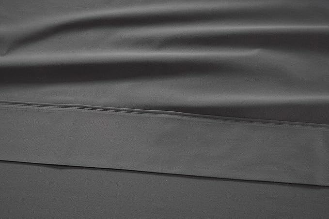 LANE LINEN Bed Sheets Full Size – 450 Thread Count 100% Long Staple Cotton Sheets Full Size, Soft & Fade-Resistant Sateen Weave, 15” Deep Pocket Fully Elasticized Fitted Sheet, Charcoal