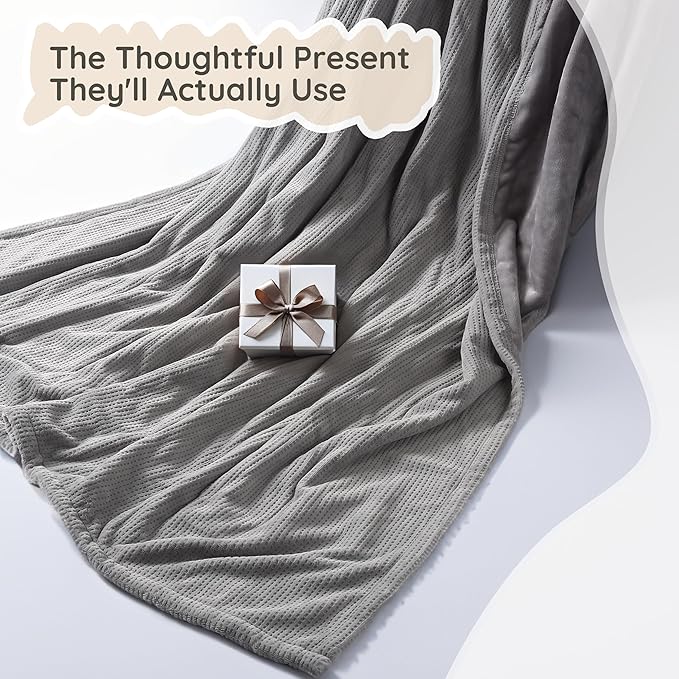 Electric Heated Blanket Full Size 50"x60", Ultra-Soft Heating Blanket with 5 Heat Levels & 10-Hour Auto Off, Fast Heating for Winter Comfort, Grey