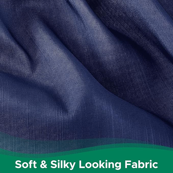 Biscaynebay Wrap Around Bed Skirts for King & Cal King Beds 11" Short Drop, Navy Adjustable Elastic Dust Ruffles Easy Fit Wrinkle Resistant Silky Luxurious Fabric Machine Washable