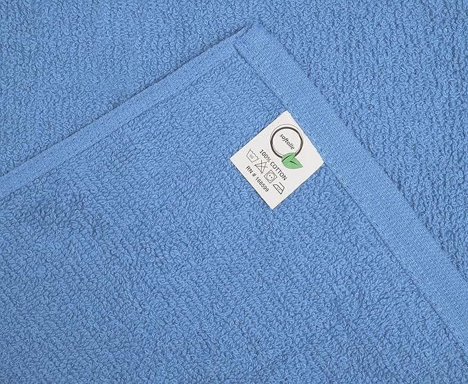 Softolle Salon Towels – Pack of 24 (16"x27") 100% Cotton Ring Spun (Not Bleach Proof) Ultra Soft, Highly Absorbent Hand Towels – Bulk for Spa, Gym & Salon (Electric Blue)