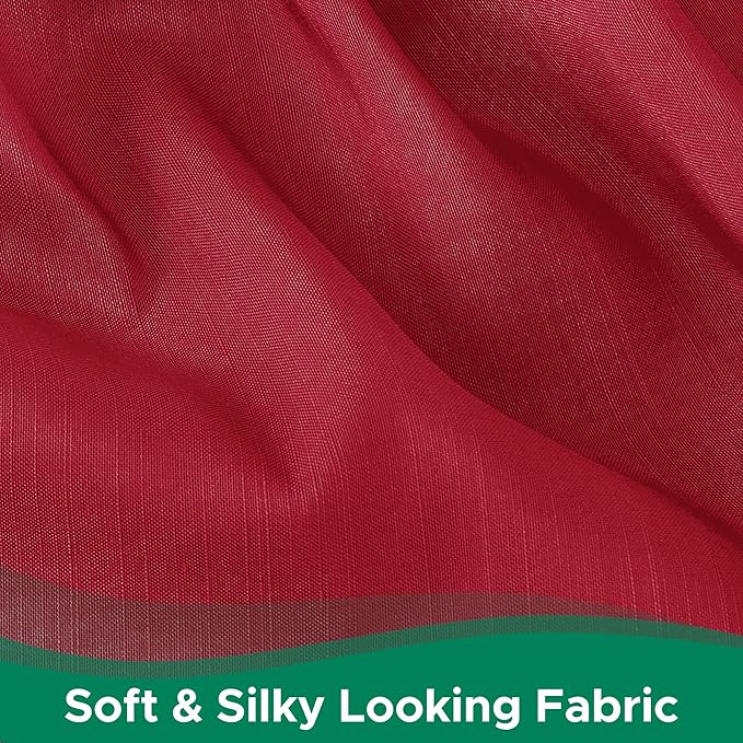 Biscaynebay Wrap Around Bed Skirts for King & Cal King Beds 18" Drop, Red Adjustable Elastic Dust Ruffles Easy Fit Wrinkle Resistant Silky Luxurious Fabric Machine Washable