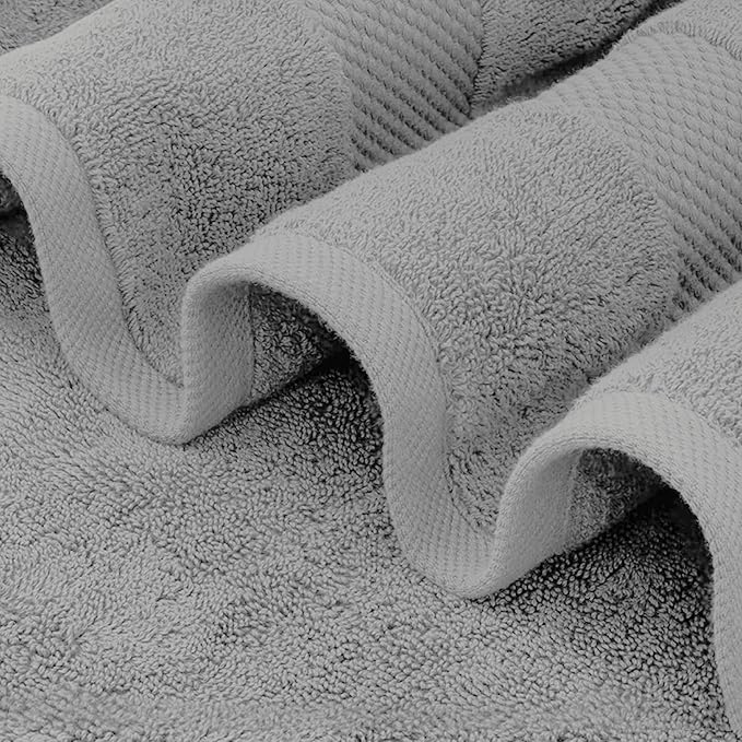 Delara 100% Organic Cotton Towels 650 GSM Plush Feather Touch Quick Dry Hand Towel, Pack of 6 GOTS Certified, Oeko-Tex Green Certified, Organic Cotton Hand Towel, 20"X30"