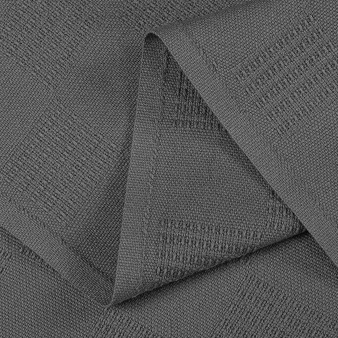 Utopia Bedding Smoke Gray 100% Cotton Blanket [Queen Size - 90x90 Inch] 350GSM Lightweight, Soft and Breathable Thermal Blanket for All Seasons