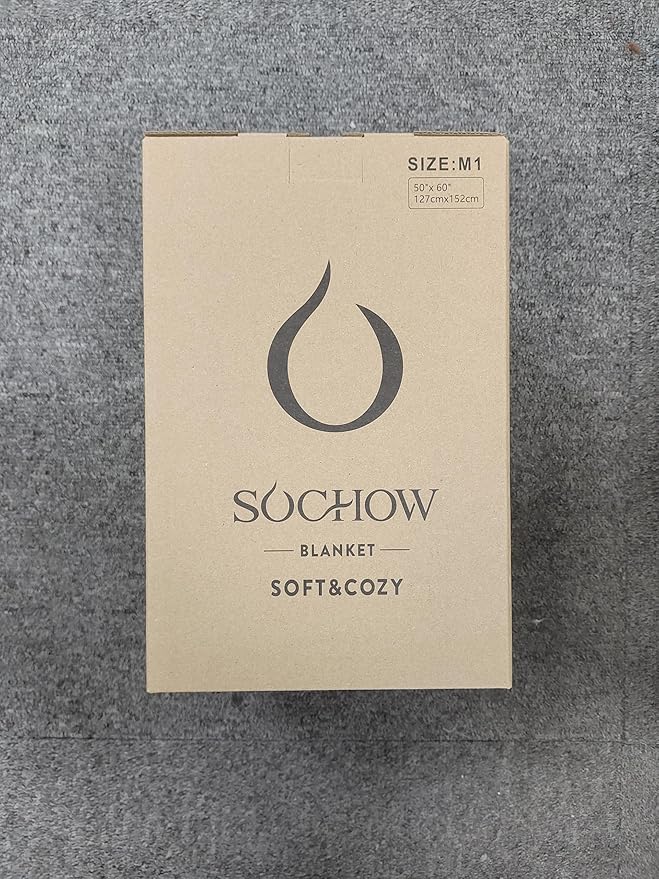SOCHOW Sherpa Fleece Throw Blanket, Double-Sided Super Soft Luxurious Plush Blanket Throw Size, Fall Throw Blanket, Caramel, 50x60 inches