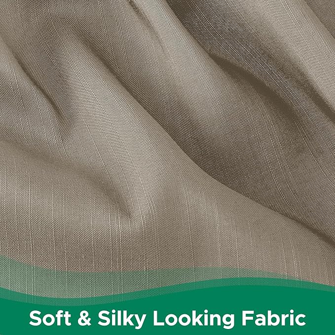 Biscaynebay Wrap Around Bed Skirts for Full & Full XL Beds Short Drop of 12", Taupe Adjustable Elastic Dust Ruffles Easy Fit Wrinkle Resistant Silky Luxurious Fabric Machine Washable