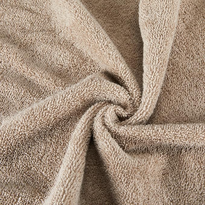 Amazon Basics Fade-Resistant 100% Cotton Bath Towel, 2 Pack, 30"x54", Taupe