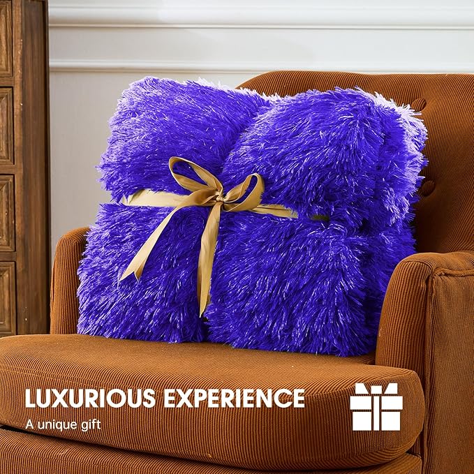 Heated Electric Blanket Queen,Warm Winter Birthday Gifts for Women Her Grandma–Faux Fur with Soft Sherpa,10 Heat Settings,5 Time Settings with Fast Heating, 84x90, Sunset Purple
