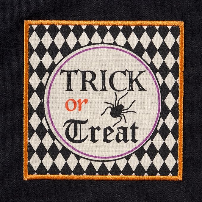 DII Happy Halloween Dishtowel Collection Embellished Cotton Kitchen Hand Towel Set, 18x28, Black All Hallows Eve, 3 Count