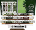 Leafy Incense Sticks Variety Pack - 120 Insence-Sticks (6 Incents x 20 Insense) - Citronella Lemongrass Eucalyptus Peppermint Pine Cedar - Natural Inscents-Sticks Non Toxic Inciensos + Incense Holder