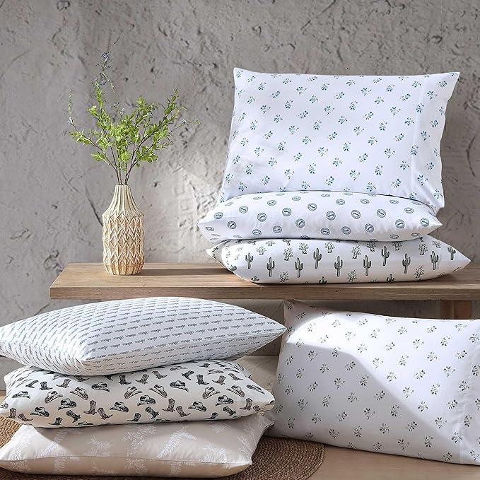 Wrangler - King Bed Sheets, Ultra-Soft & Lightweight Bedding with Matching Pillowcases, Lightweight Bed Set for All Season Comfort, Oeko-Tex Certified (Foliage Beige)