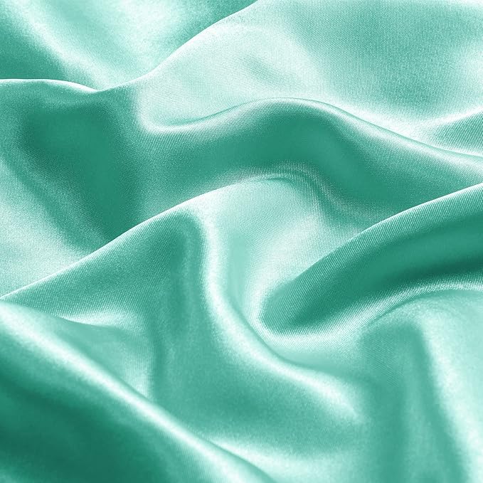BEDELITE Satin Body Pillow Cover, Super Soft and Cooling Body Pillow Pillowcase for Hair and Skin, Breathable Silky Full Long Pillowcase Cover(20"x54", Turquoise)