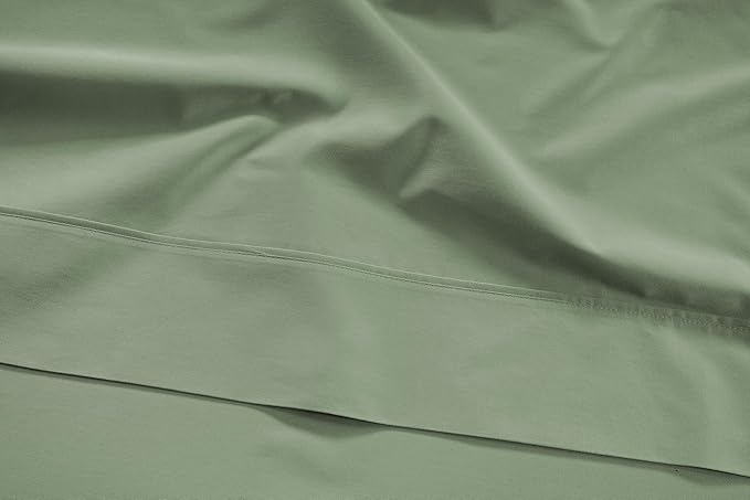 LANE LINEN Full Size Sheet Set - 100% Cotton Bed Sheets, 450 Thread Count Soft Satin Sheets, Breathable Bedding Sheets & Pillowcases, 4PC Full Bed Sheets Set, Deep Pocket Sheets - Iceberg Green