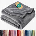 Ultra Soft Fleece Blanket Queen Size - Flannel Fleece Luxury Queen Blanket - Lightweight for Couch Bed Chair - Thick, Warm and Breathable - All Season Cozy Anti-Static Microplush Bedding, Dark Grey