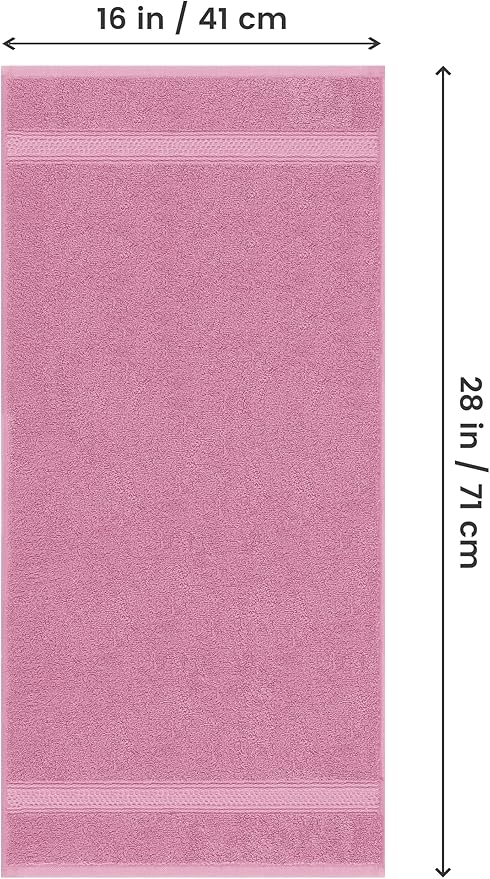 Utopia Towels 6 Pack Premium Hand Towels Set, 16 by 28 inches, 100% Ring Spun Cotton, Ultra Soft and Highly Absorbent 600GSM Towels for Bathroom, Gym, Shower, Hotel, and Spa, Pink