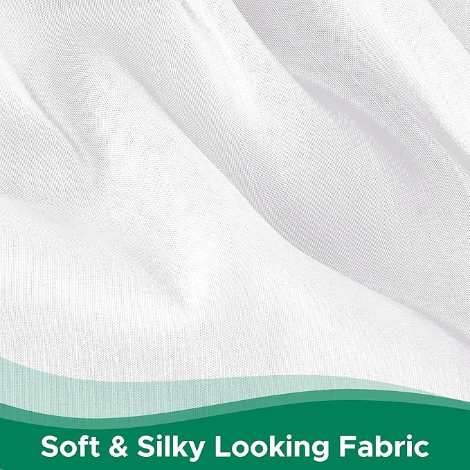 Biscaynebay Wrap Around Bed Skirts for Full & Full XL Beds 11" Short Drop, White Adjustable Elastic Dust Ruffles Easy Fit Wrinkle Resistant Silky Luxurious Fabric Machine Washable