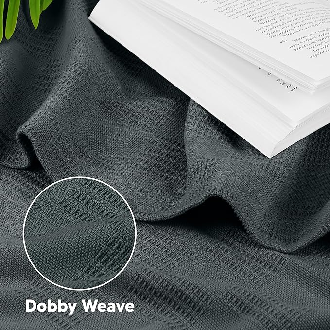 Utopia Bedding Smoke Gray 100% Cotton Blanket [Twin Size - 90x72 Inch] 350GSM Lightweight, Soft and Breathable Thermal Blanket for All Seasons (Pack of 10)