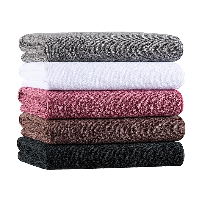 Arkwright Bleach Proof Salon Towels Bulk - Pack of 24 - Ultra Soft, Gentle Microfiber, Highly Absorbent & Quick Dry Spa Facial Towel for Hair Stylist, Nail Shop, and Esthetician, 16 x 27 in, Brown