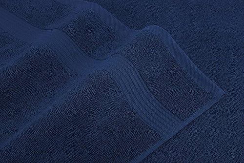 American Veteran Towel, 6 Piece Towel Set for Bathroom, 100% Cotton Turkish Bathroom Towels, 2 Bath Towels 2 Hand Towels 2 Washcloths, Navy Blue