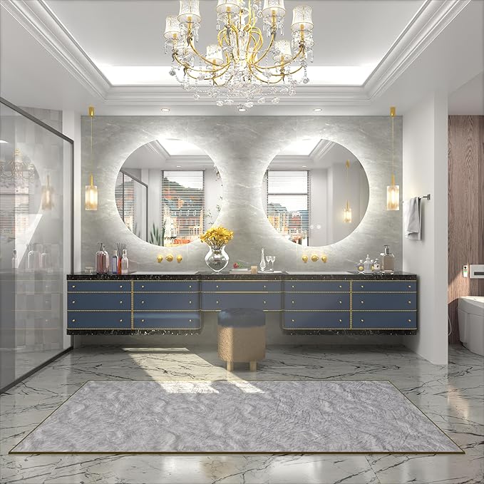 36 Inch Frameless Round LED Bathroom Mirror with Lights, 3 Color Temperatures (3000K/4500K/6000K), Anti-Fog, Dimmable Backlit, Round Vanity Mirror with Lights Wall Mounted